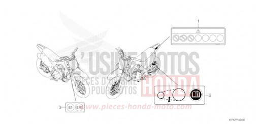 CAUTION LABEL CRF110FR de 2024